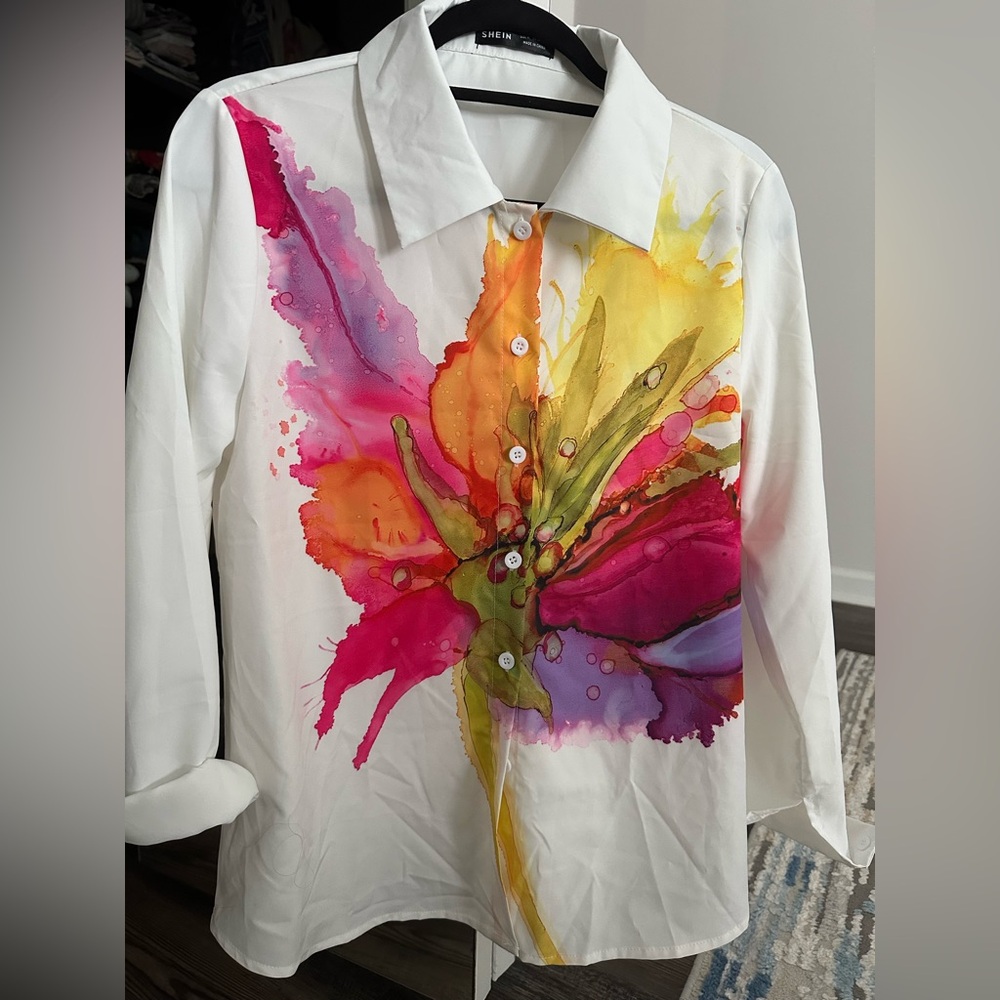 🔔SHEIN Classic Black and White Blouse